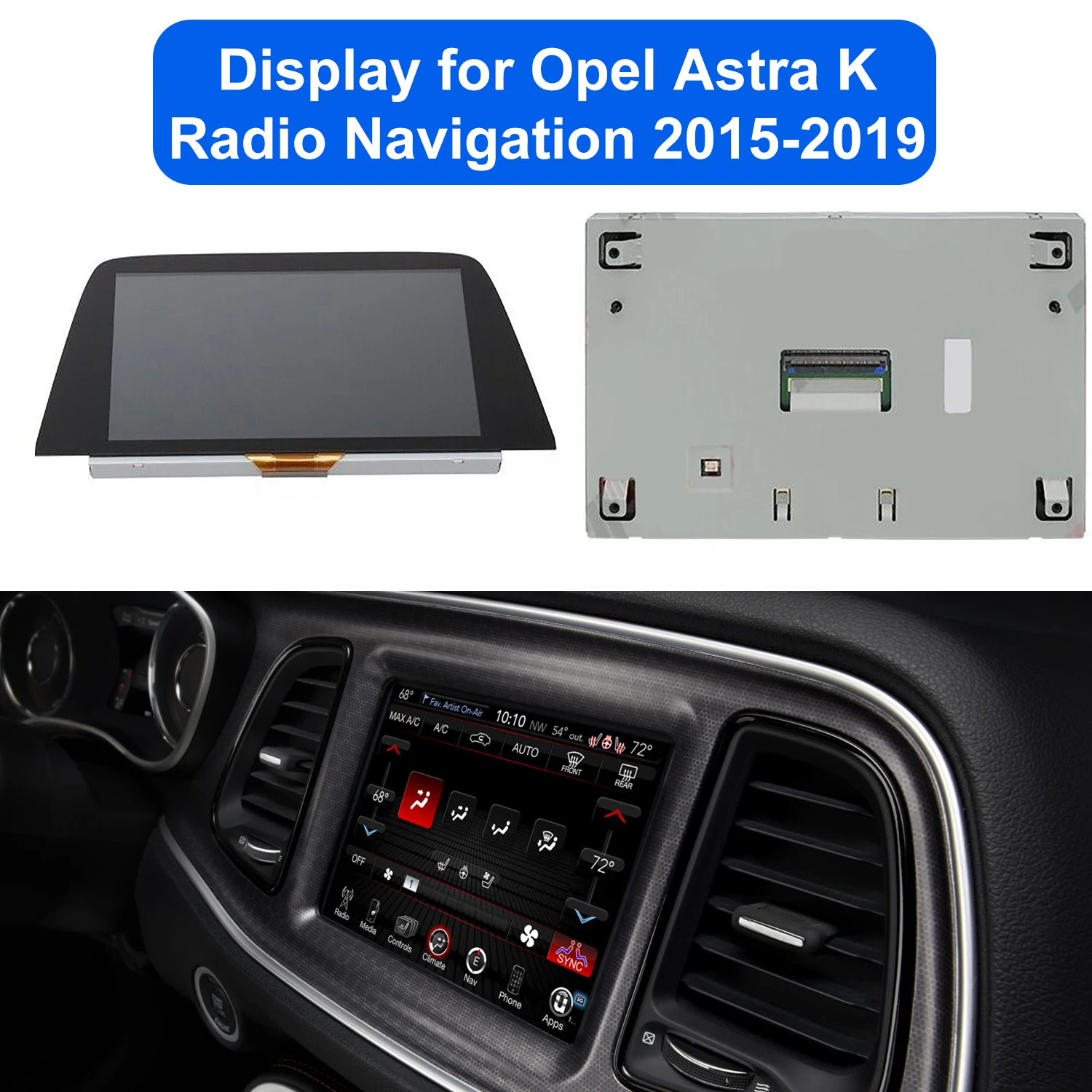 Original 8inch Touch Screen With LCD Display LQ080Y5DZ10 LQ080Y5DZ06 For Opel  Vauxhall Astra K Car DVD GPS Navigation 2015-2020