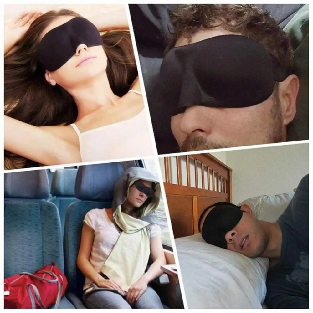 

Fashion 3D Contoured Cup Sleeping Eye Mask Soft Block Out Light Sunbathing Eye Mask Concave Molded Blindfold Unisex