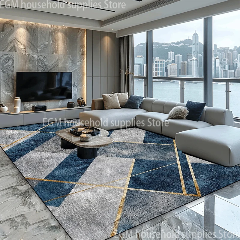 Modern Luxury Large Area Carpet Living Room Decoration Geometry Rug Non-slip Bedroom Lounge Rug Washable Balcony Kitchen Mat