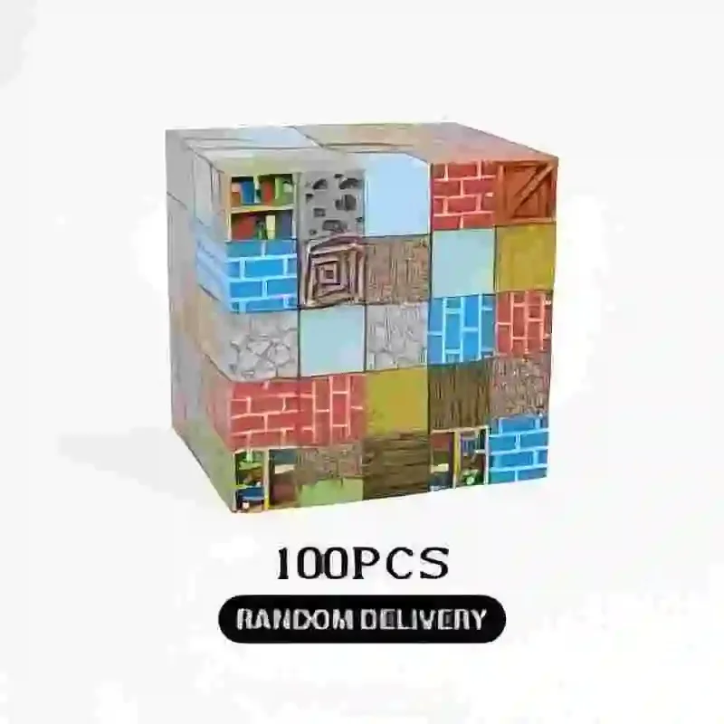 50 pçs blocos de construção magnéticos meu mundo ímã cubo conjunto para menino menina criança idade diy modelo crianças haste sensorial brinquedo presente