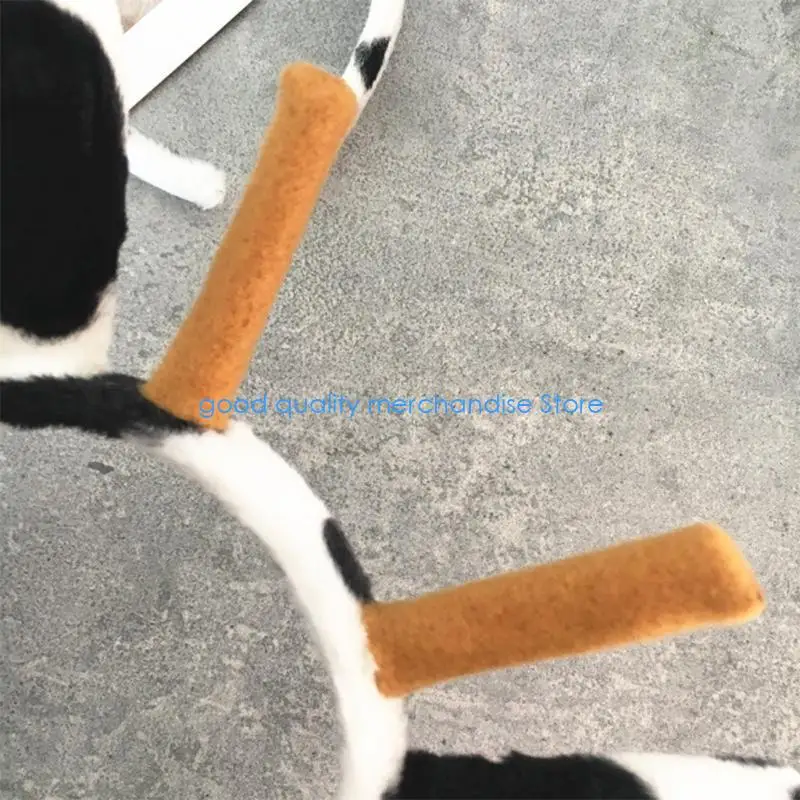 

Y5JD Cute Milk Cow Ears Horns Headband Funny Animal Cosplay Theme Party Hair Hoop