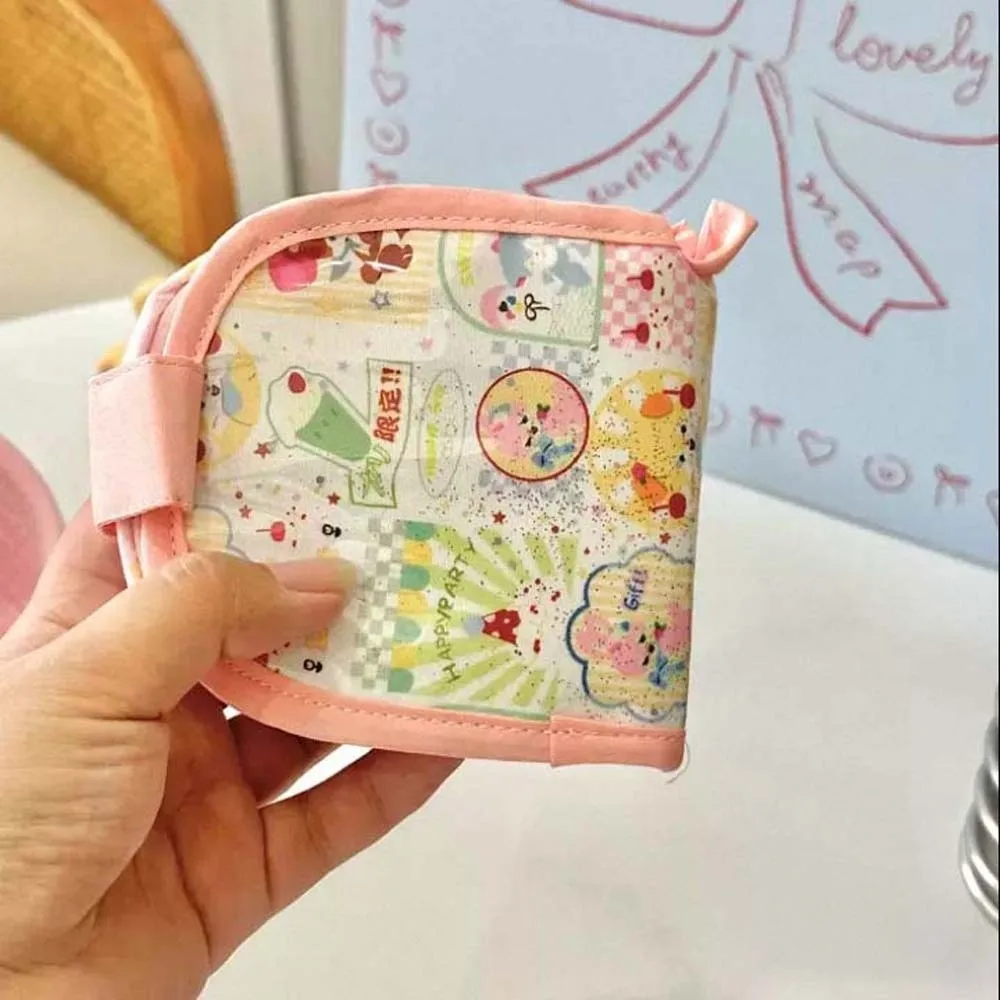 

Cartoon Animal Dopamine Coin Purse Printed Large Capacity Small Makeup Lipstick Bag PVC Korean Style Mini Cloth Storage Bag
