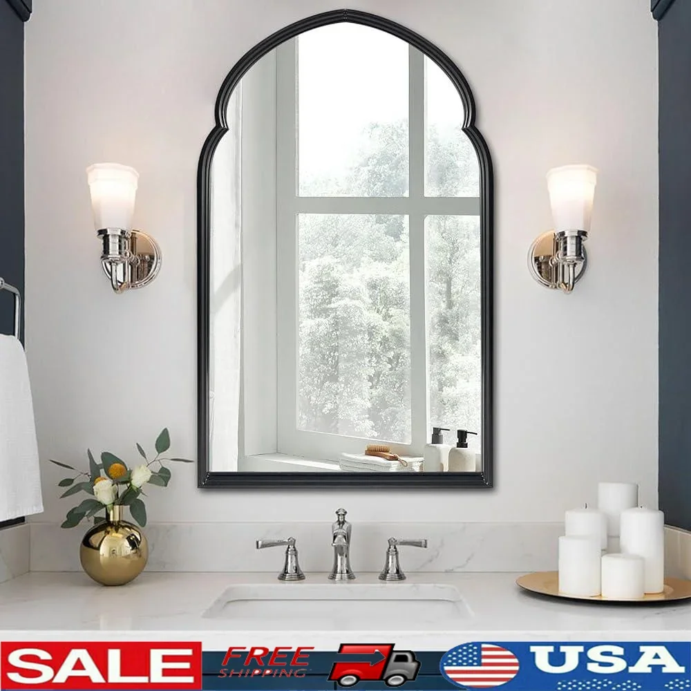 

Арочное настенное зеркало Декоративное зеркало Современный дизайн Зеркало для ванной комнаты Настенное прямоугольной формы Прочное легкое