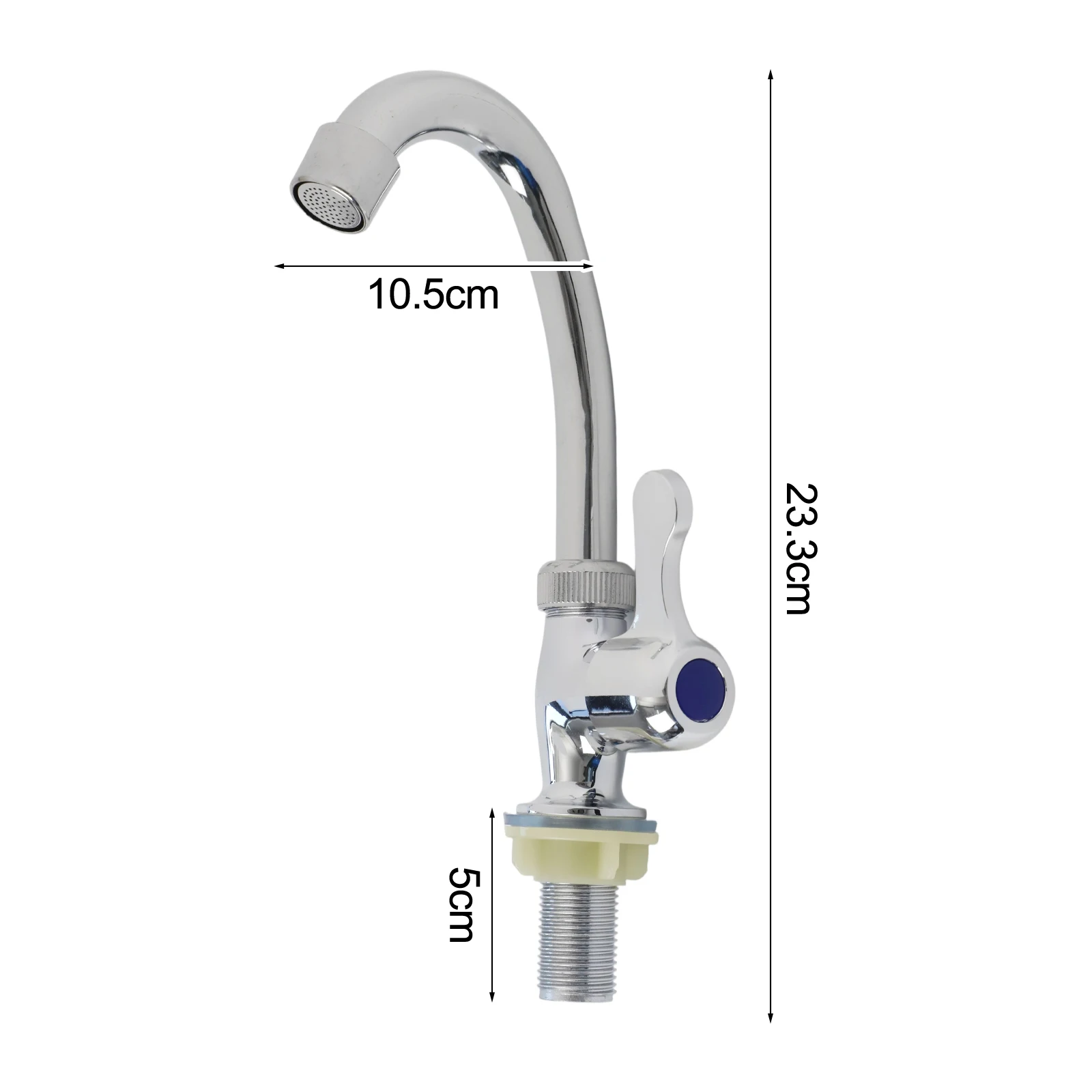 

Household Use Silver Vertical Vegetable Basin Faucet Electroplated Finish Faucet Water Tap Versatile Installation