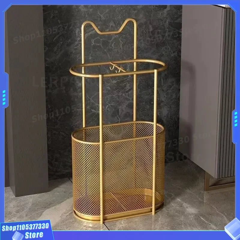 Minimalist Wrought Iron Umbrella Stand Modern Home Door Storage Rack Creative Drain Holder for Hotel Lobby Entrance Decor