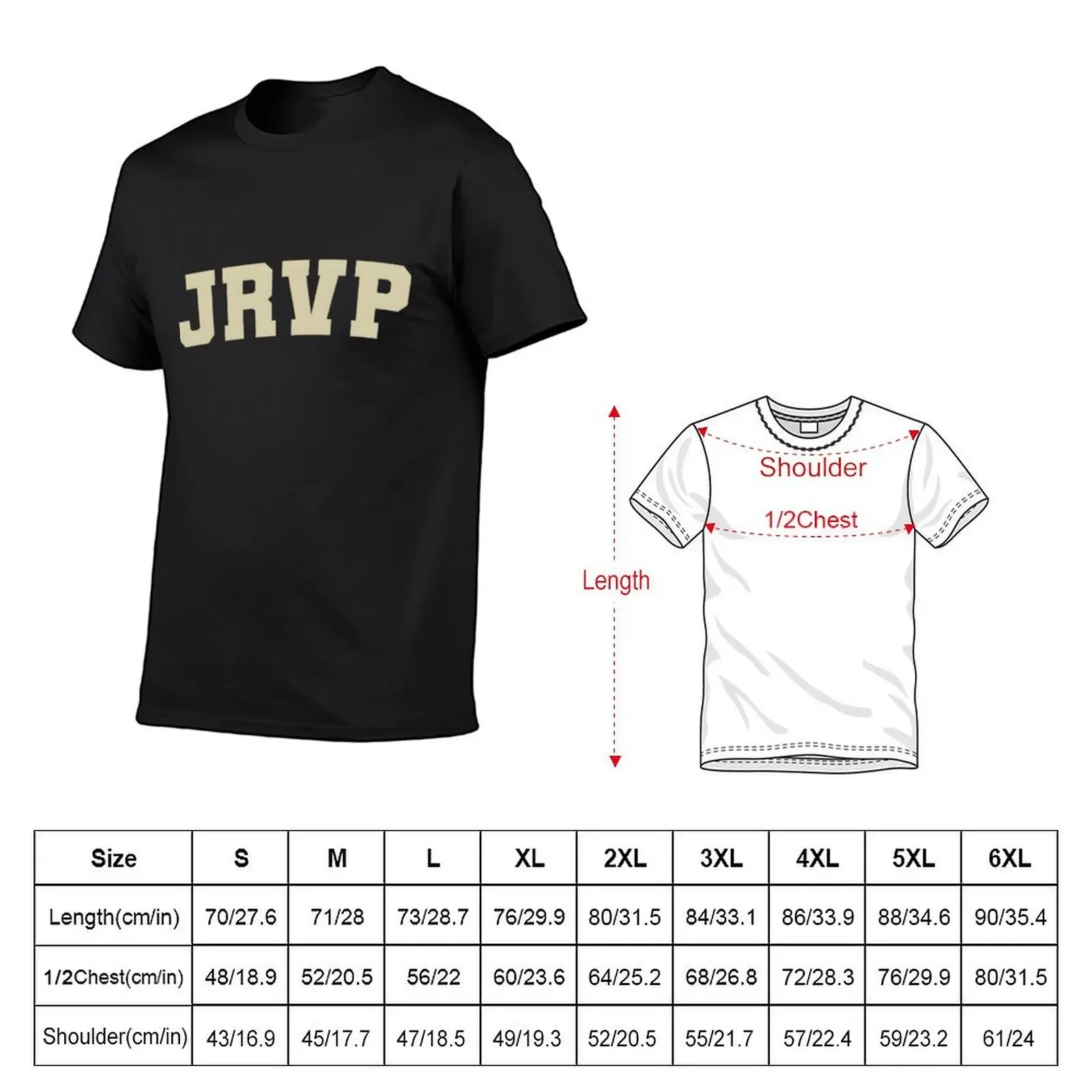 JRVP Creme Logo - Jeselnik T-Shirt korean fashion Aesthetic clothing for a boy customs vintage t shirt men