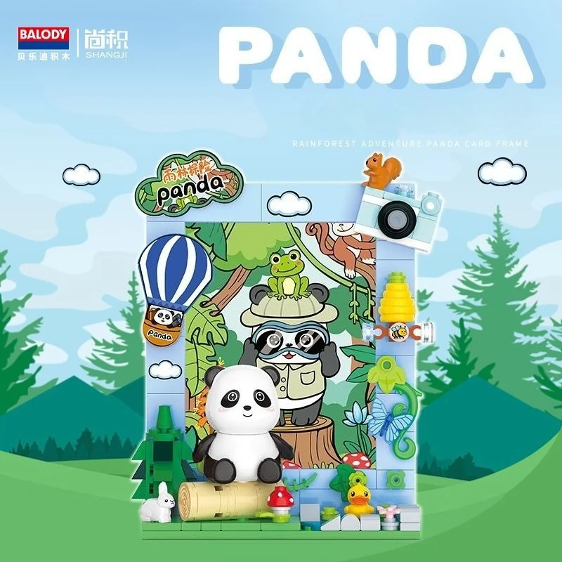 

Balody Panda Picture Frame Building Blocks Mini Puzzle 3D Assembly Models Creative Desktop Decorations Children Toy Gifts