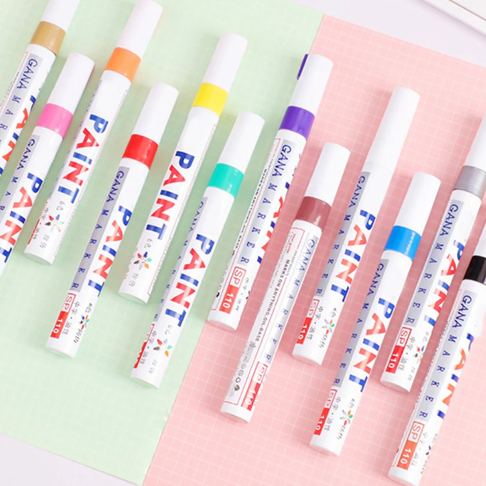 6Pcs Waterproof Paint Pens Fast Dry Permanent Markers for Car Scratch Repair Home Decoration Art Craft Use Paint Pens