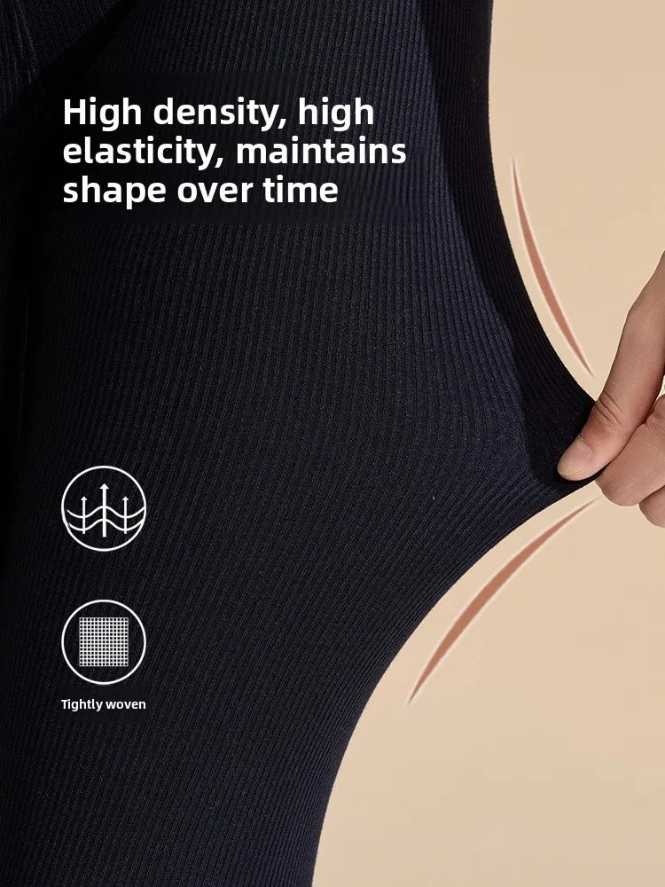 سراويل يوجا عالية الخصر مبطنة Fce للسيدات ملابس خارجية مرنة سراويل طويلة غير رسمية للتحكم في البطن ورفع المؤخرة