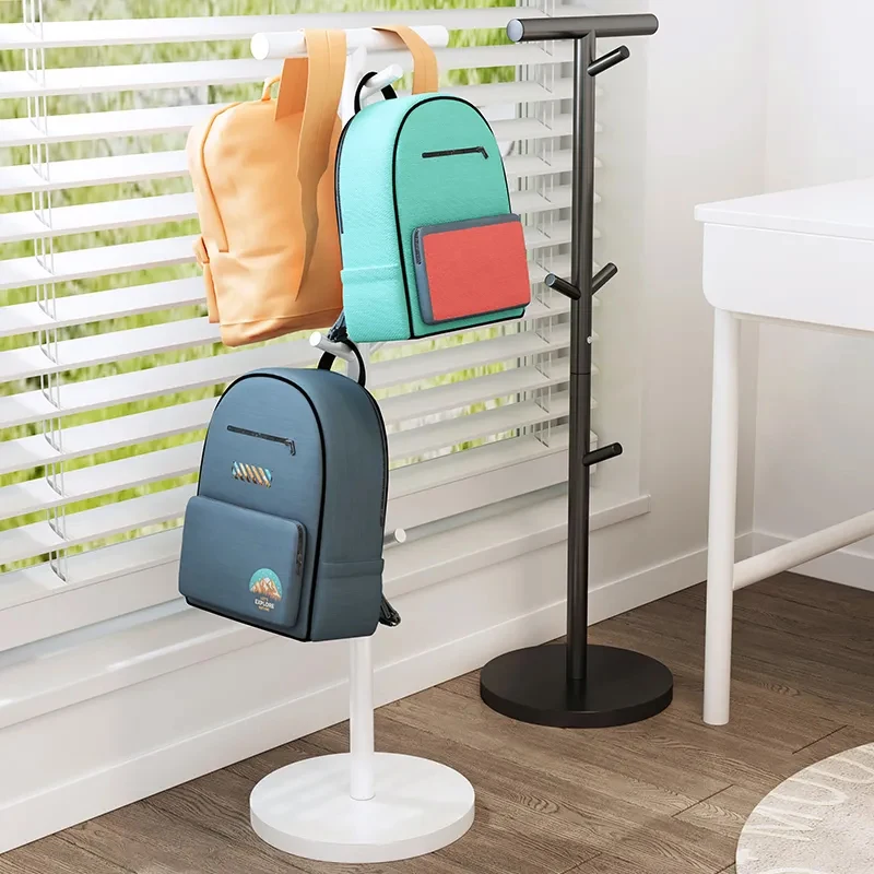 Household Floor Standing Coat Rack Book Bag Storage Racks Bedroom Hanger Living Room Scarf Clothing Organizer Hanger