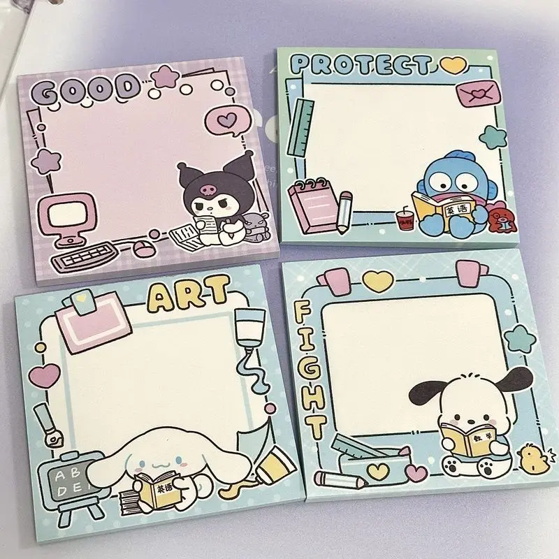 Sanrio Hello Kitty Kuromi CinnamorollViscous Sticky Note Hand Accounting MaterialComic Message Book Notepad Index Sticker