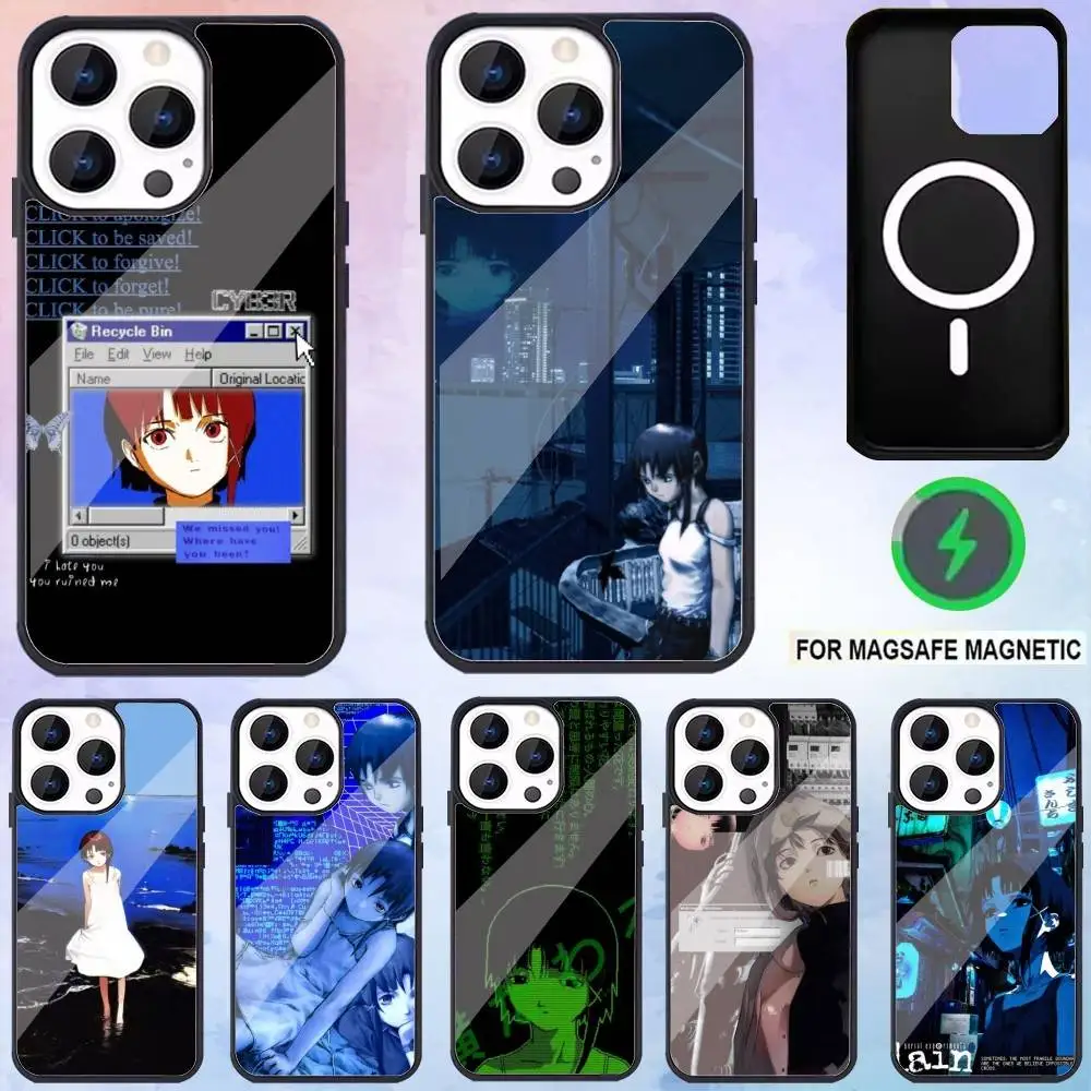 

S-serial E-experiments L-lain Phone Case For iPhone17,16,15,14,13,12,11 Plus,Pro Max Magnetic For Magsafe Wireless Charging