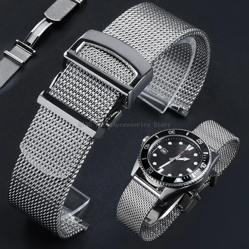 

for IWC PORTOFINO PORTUGIESER Milanese Stainless Steel Strap 20mm 22mm Universal Men Women Luxury Watch Band Metal Bracelet Belt