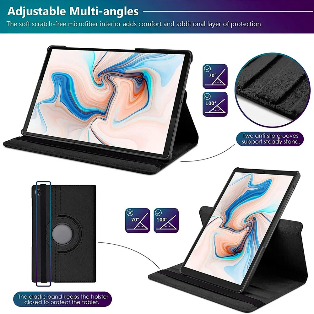 For Samsung Galaxy Tab A8 2021 SM-X200 SM-X205 Case 360 Degree Rotating Stand Tablet Cover for Samsung Galaxy Tab A8 10.5 inch