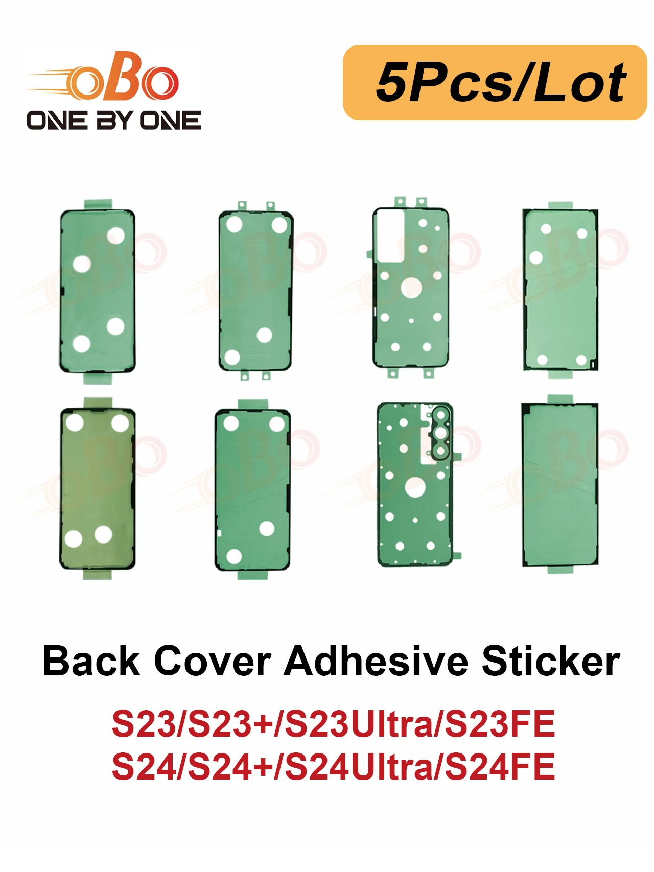 5Pcs Back Cover Adhesive Waterproof Seal Sticker for Samsung S23 S24 Plus FE Ultra Series Rear Housing Glue Repair Sticker