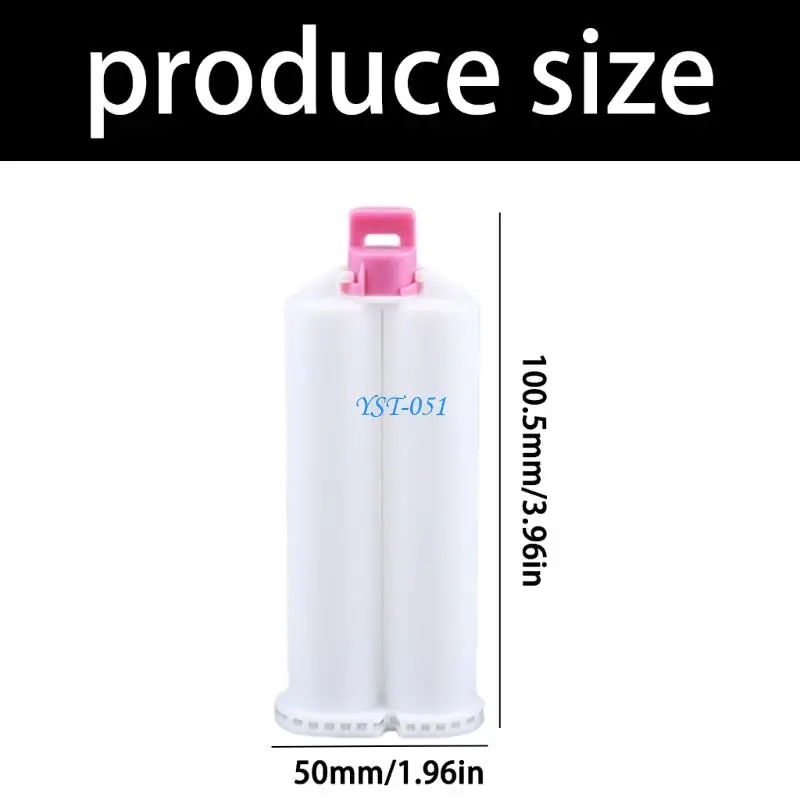 E15A High Precise 50Ml Plastic Epoxy Cylinder For Dental Work And Industrial Bonding With Easy Squeeze Dispenser Home Use