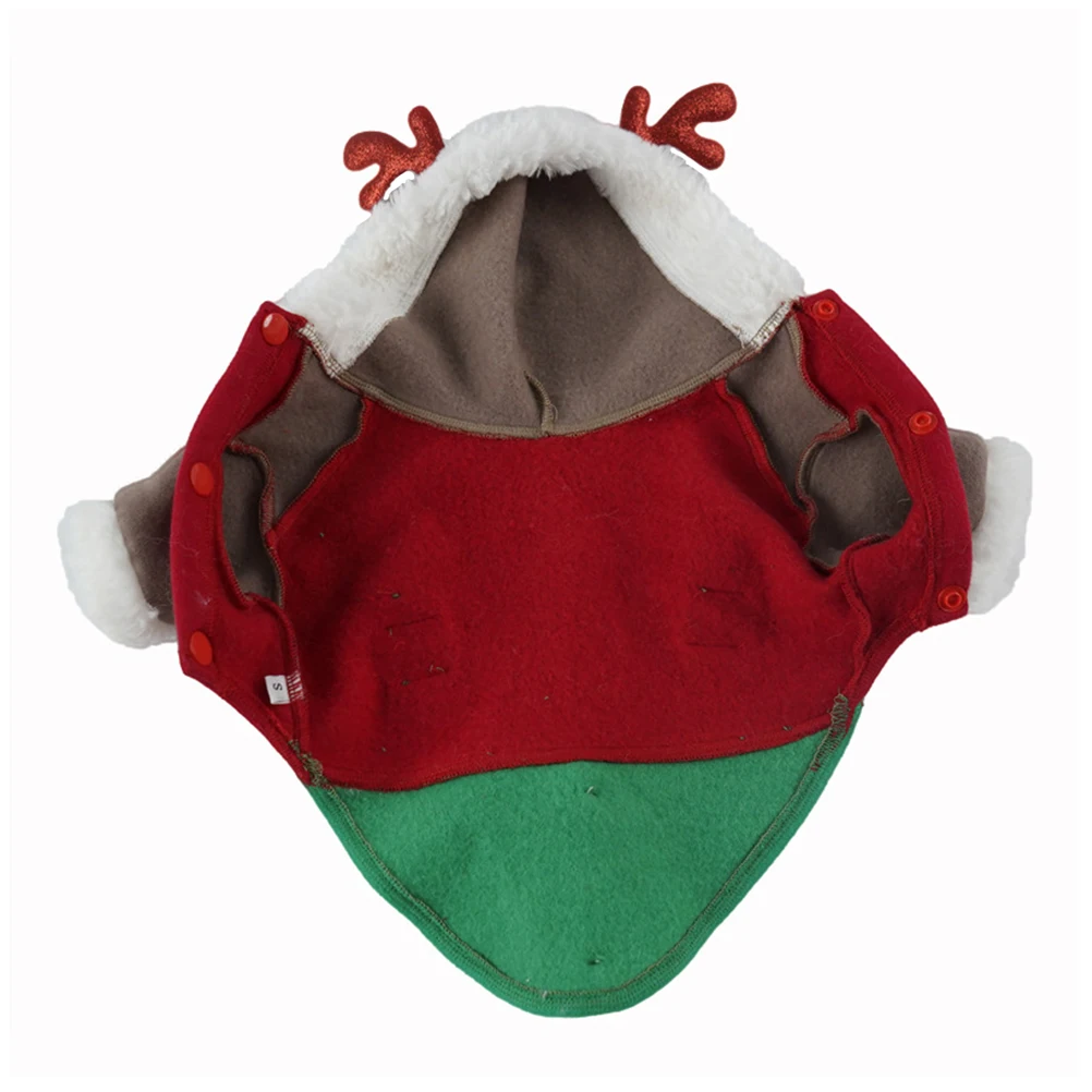 

Small Deer Transformed Outfit Pet Clothes Funny Jacket with Hat Elk Design Suit