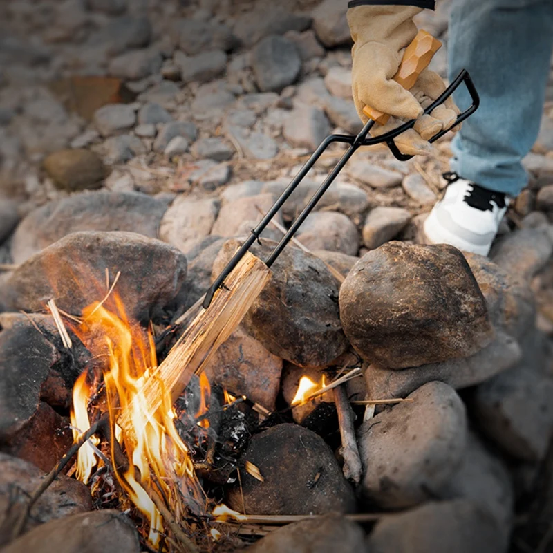 ملقط النار للشواء، حريق الشتاء، أداة منتقي الكرز الفحمي، لعبة البوكر الناري للتخييم