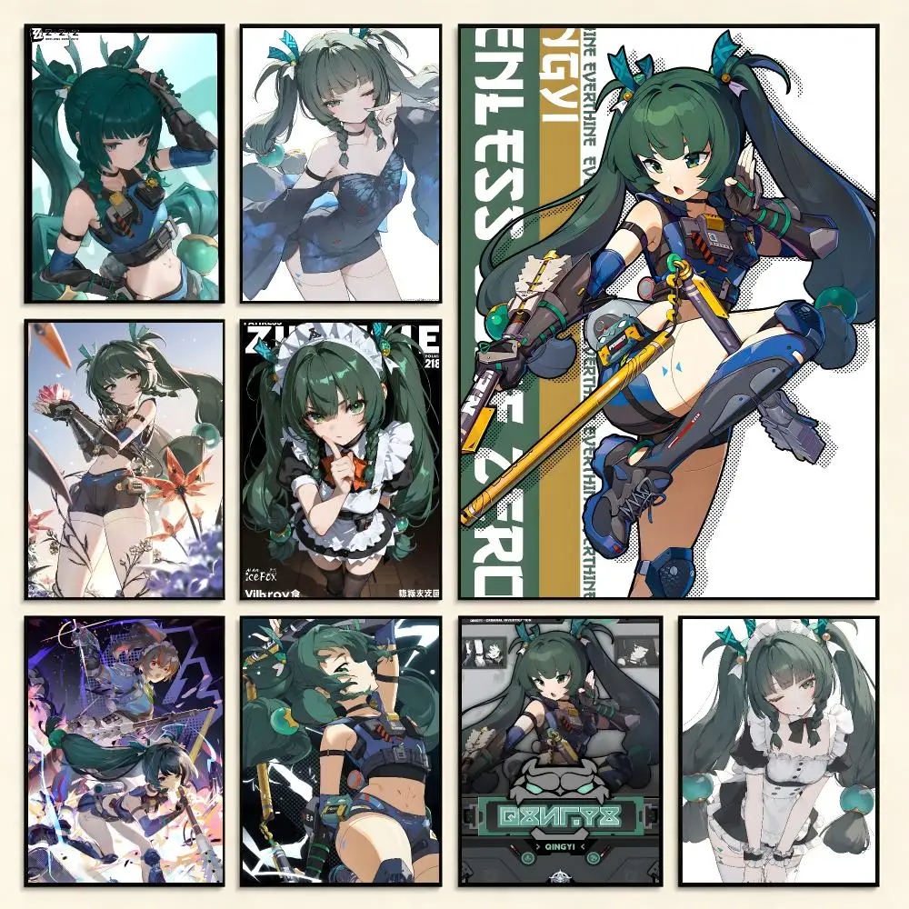 Game Character Zenless Zone Zero Qingyi Poster Digital Solvent Print Waterproof PP Fade-Resistant Wall Art Room Decor Gift