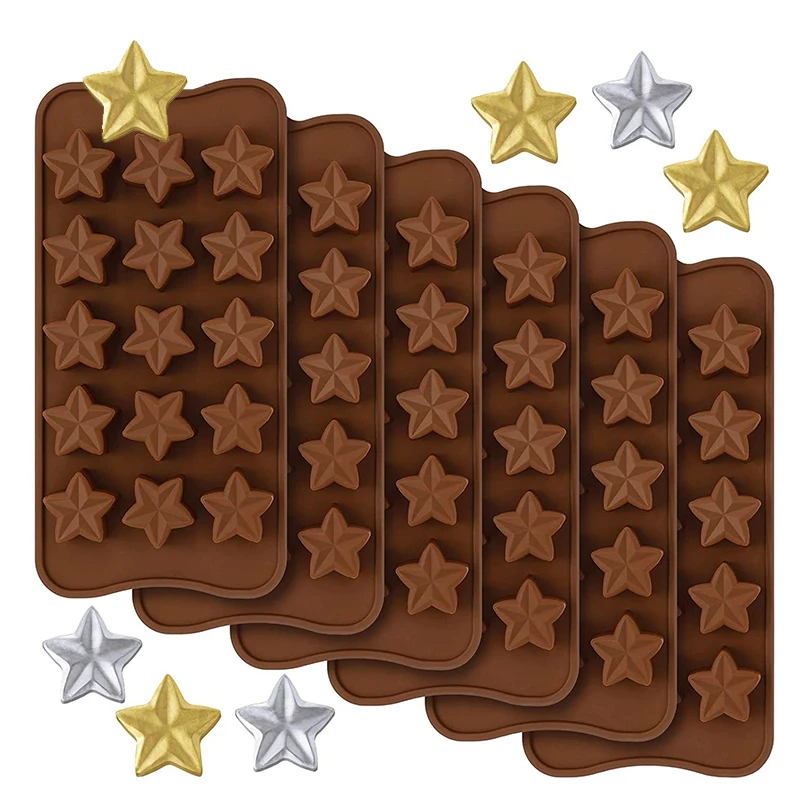 Star Shaped Chocolate Mold Wax Melt Moldes De Silicona Non-Stick Candy Confeitaria Silicone Mould Ice Cube Cake Decoration Tool