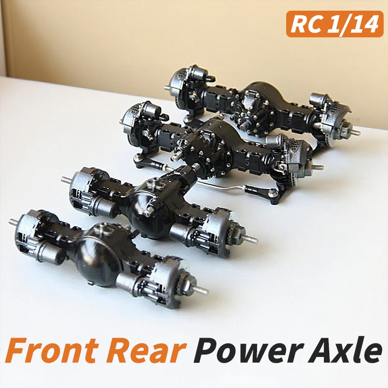 1/14 RC Truck Metal 4x4/6x6/8x8 Front Rear Power Axle Diff Lock Simulated Brake Disc for Tamiya Scania MAN Benz VOLVO Car Parts