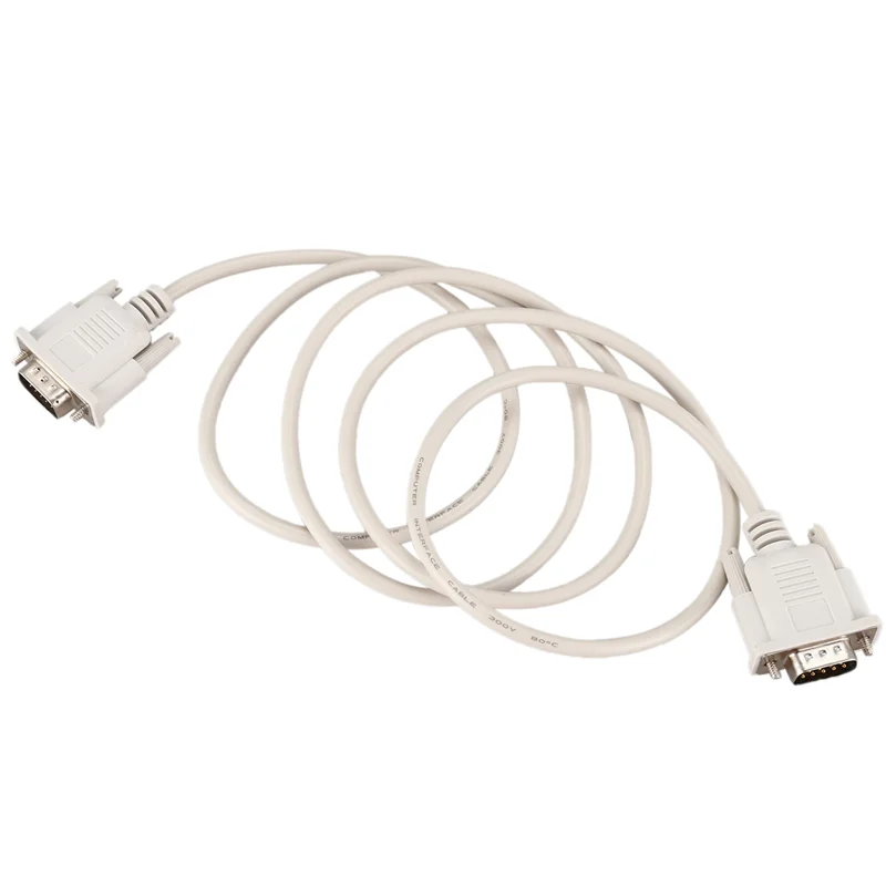 5 pezzi 1,4 M RS232 DB9 9 pin maschio a VGA video 15 pin maschio cavo adattatore grigio chiaro