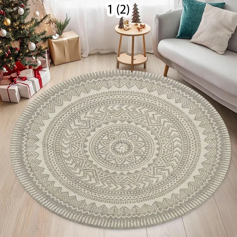 Bohemian Retro Circular Floor Mat Sparkling Effect Living Rooms Bedrooms Hardwood Floors Spring/Summer Home Decoration Carpets