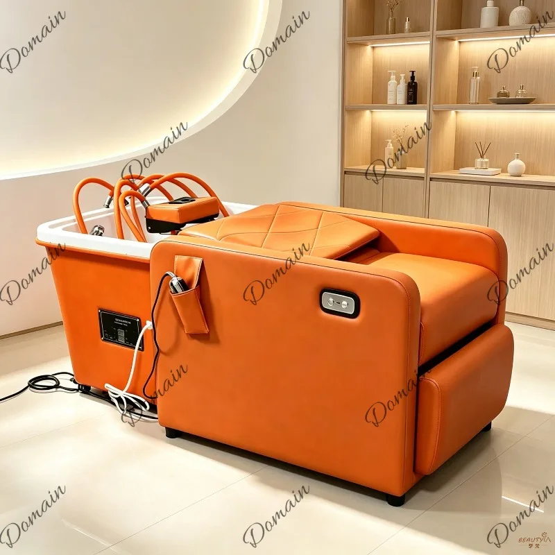 Mobile Head Therapy Basin Constant Temp Water Cycle Ear Cleaning Hair Salon Massage Bed Steam Shampoo