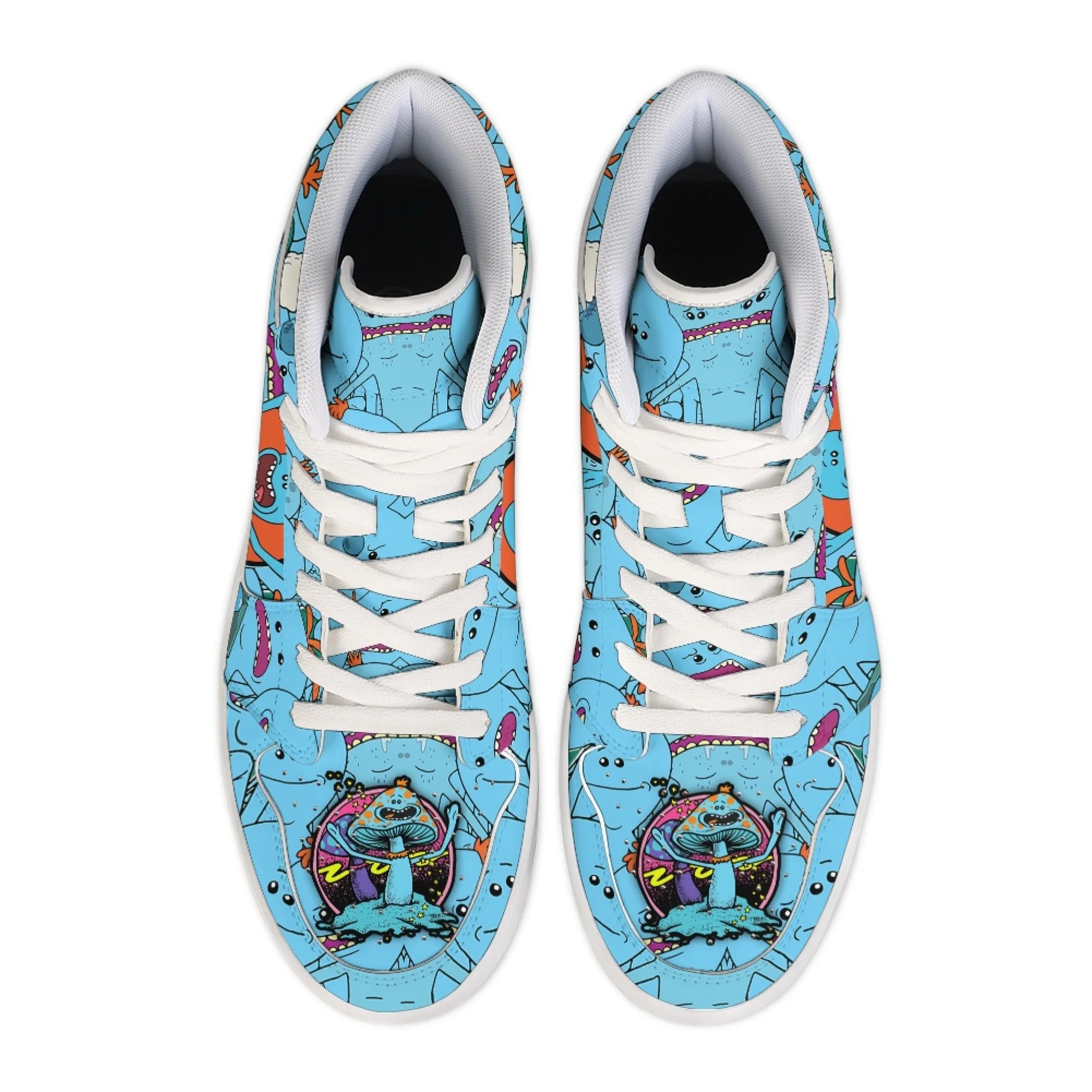 Fashion Anime shoes I'm Mr. Meeseeks Customized sneakers shoes blue series version  comic style  male female Cosplay Gifts