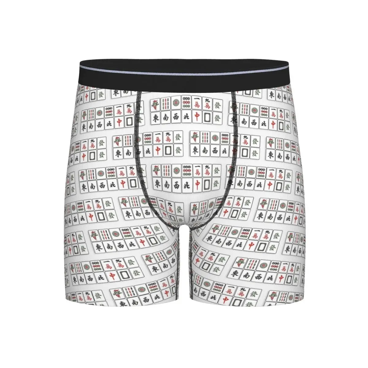 

Long Boxer Underpants Shorts Mahjong Thirteen Orphans "Sap Saam Jiu" Panties Men Soft Underwear for Homme Man Boyfriend Gifts