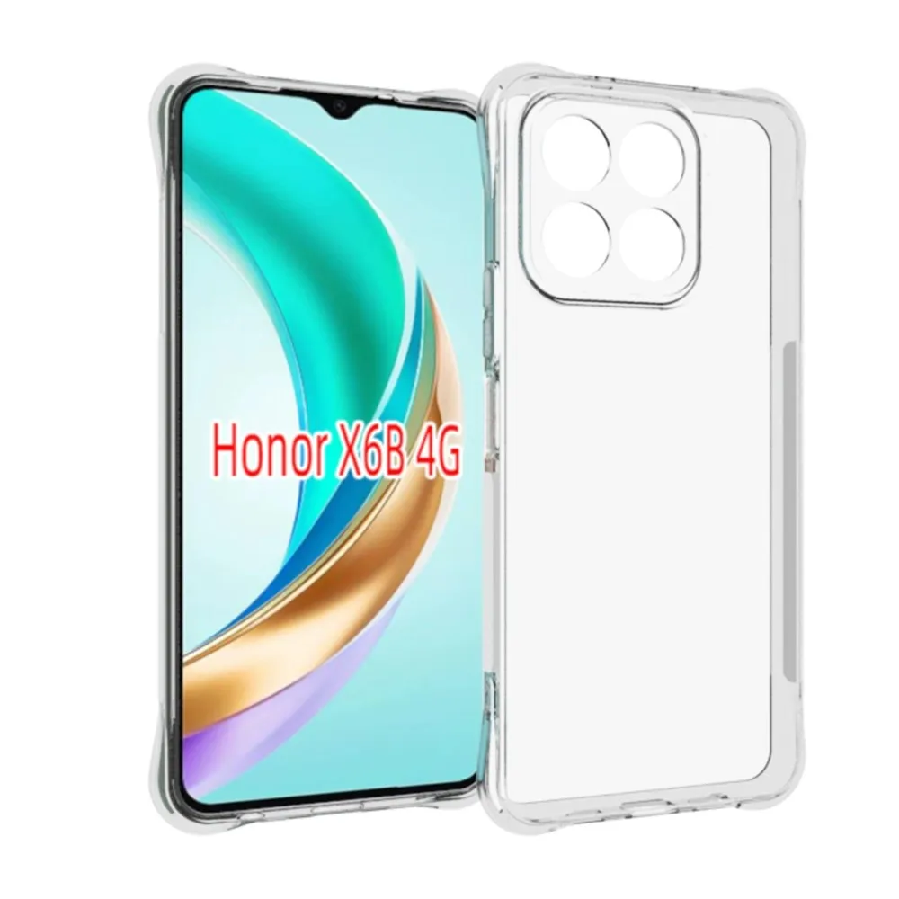Airbag Stoßfest Klar Silikon Telefon Fall Für Huawei Ehre X6b Transparent Fall Für Honor X6B Weiche Zurück Abdeckung Shell