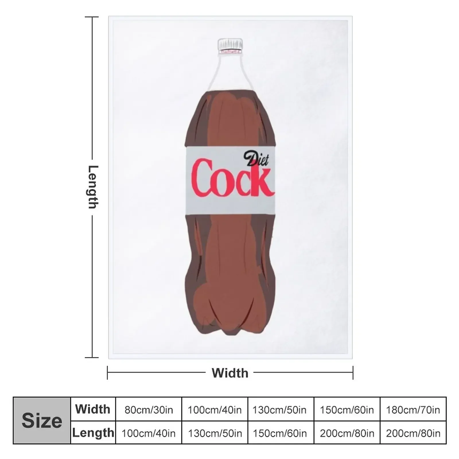 Diet Cock - 2 Liter Throw Blanket Decorative Beds Cute for sofa Blankets