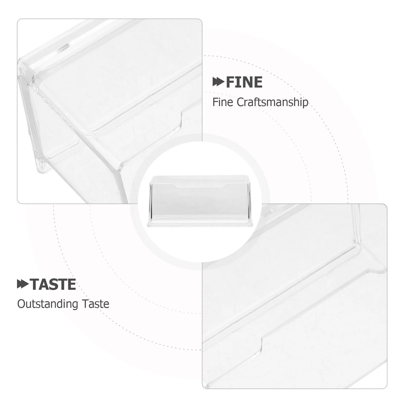 6 قطعة حاملي بطاقات الأعمال من الأكريليك الشفاف حامل عرض سطح المكتب حامل منظم حامل شفاف لمعرض مكتب المكتب #6