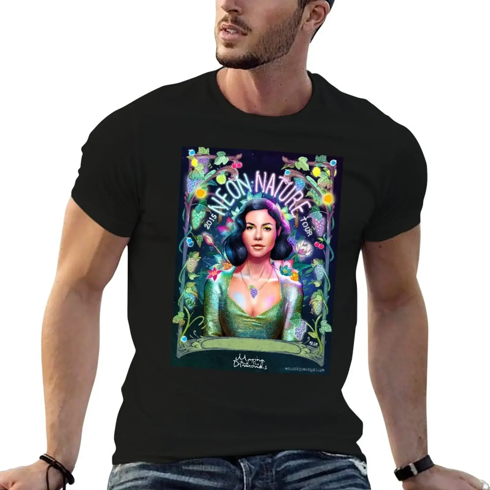 

marina and the diamonds T-Shirt vintage anime shirt Short sleeve tee Short sleeve tee men