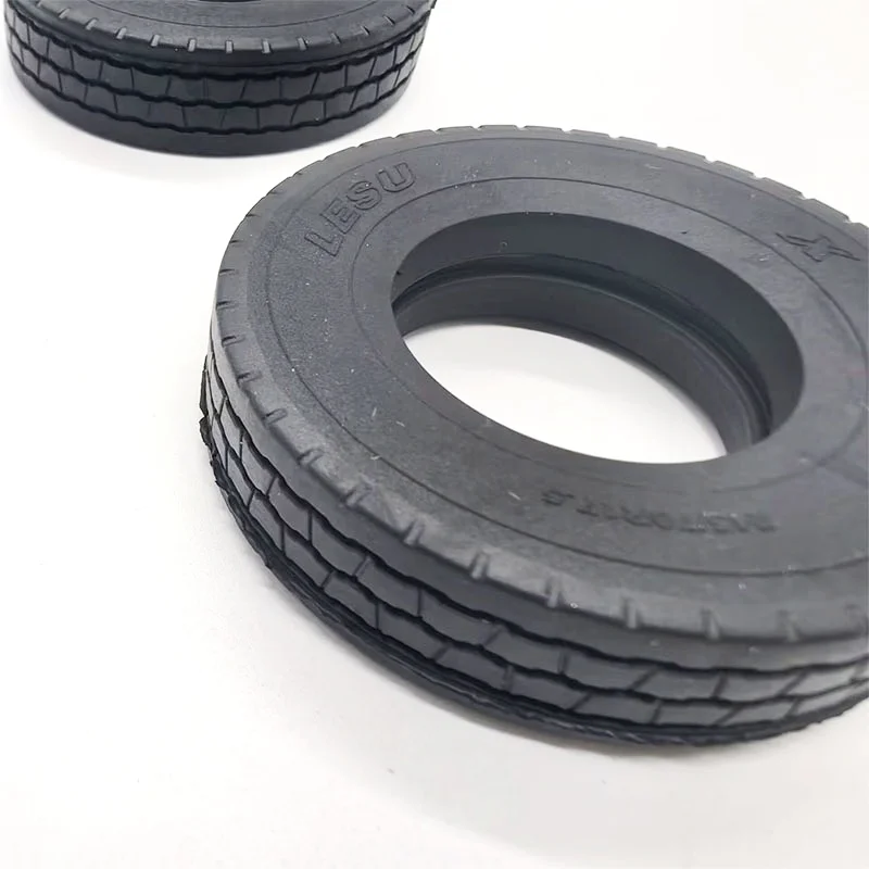 RC 1/14 Truck Small Tires S-1279 Diameter 58MM High-Quality Rubber Tread Suitable for LESU Semi-Trailer Truck DIY Accessory Toy