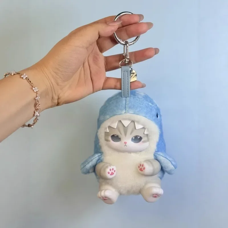 

New 15cm Mofusand Cute Cartoon Adorable Shark Vinyl Plush Charm Soft Stuffed Animal Pendant Lovely Bag Hanging Toy Gift