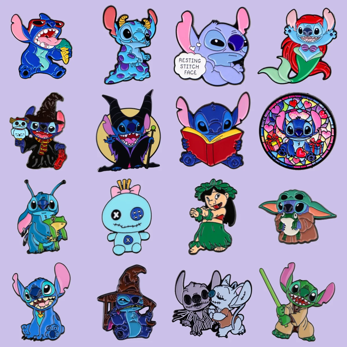 

Cartoon Alien Enamel Pins Stitch Brooches For Women Lapel Pins Badge on Backpack Costume Jewelry Halloween Accessories Gifts
