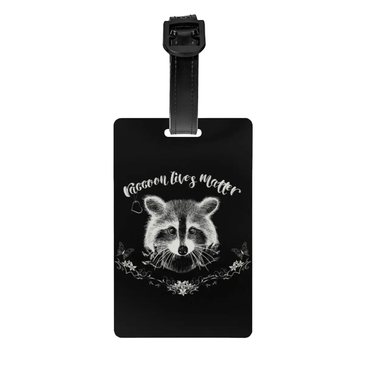 

Custom Raccoon Lives Matter Iconic Luggage Tag Privacy Protection Trash Panda Racoon Baggage Tags Travel Bag Labels Suitcase