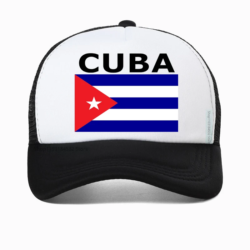 

Cuba Trucker Cap Men Cool Cuba Flag Hat Baseball Cap Cool Summer Unisex Mesh Net Caps