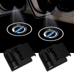 2Pcs Car Door Badge Welcome Light HD Wireless Projector Lamps Accessories For Volvo XC90 S60 V40 V50 S90 T6 V60 XC60 S80 S40 V70