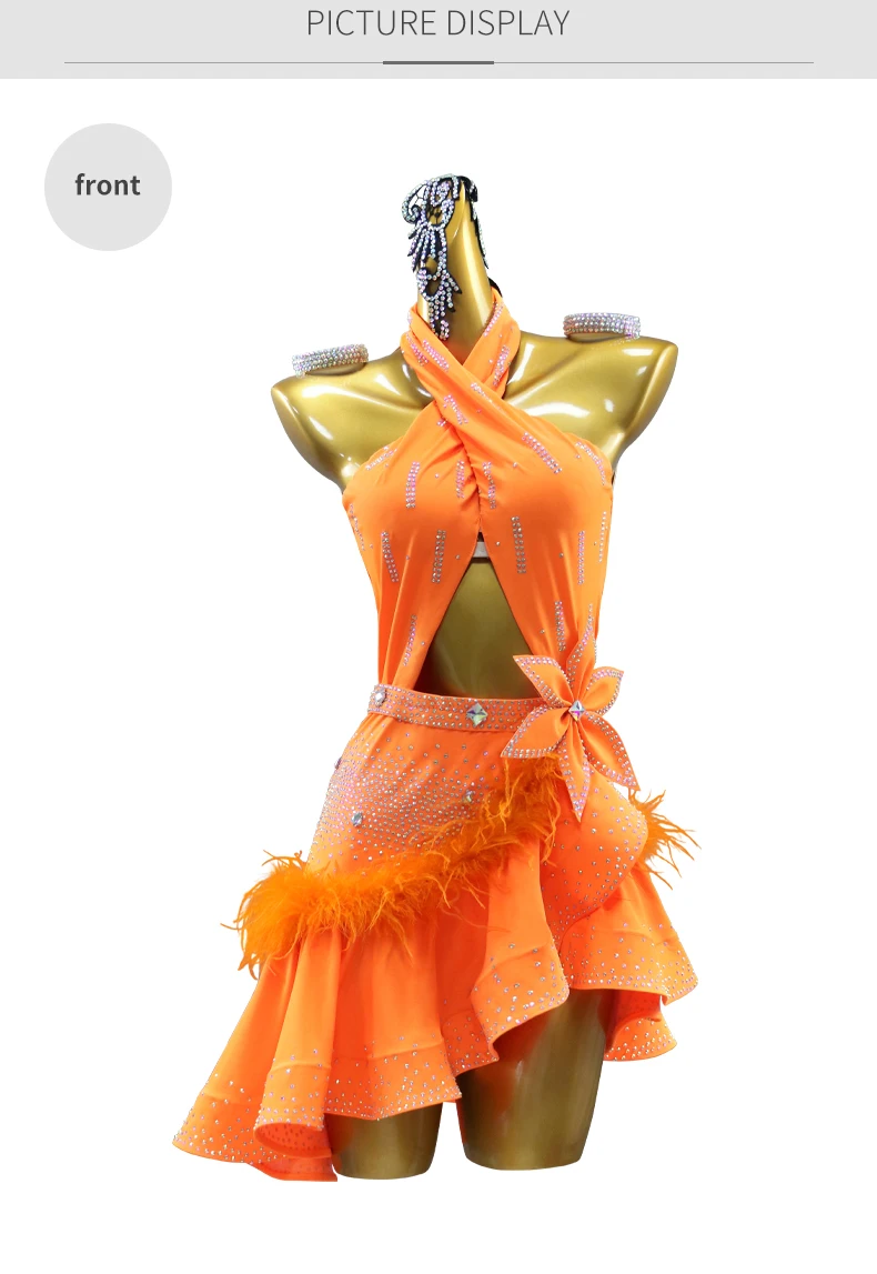 Damen Abendbühnenkostüm Lateinamerikanisches Tanzkleid Mädchen Party-Wettkampf-Rock Ballsaal Erwachsenen-Ballkleidung 2026 Sexy Damenanzug – Detail 7