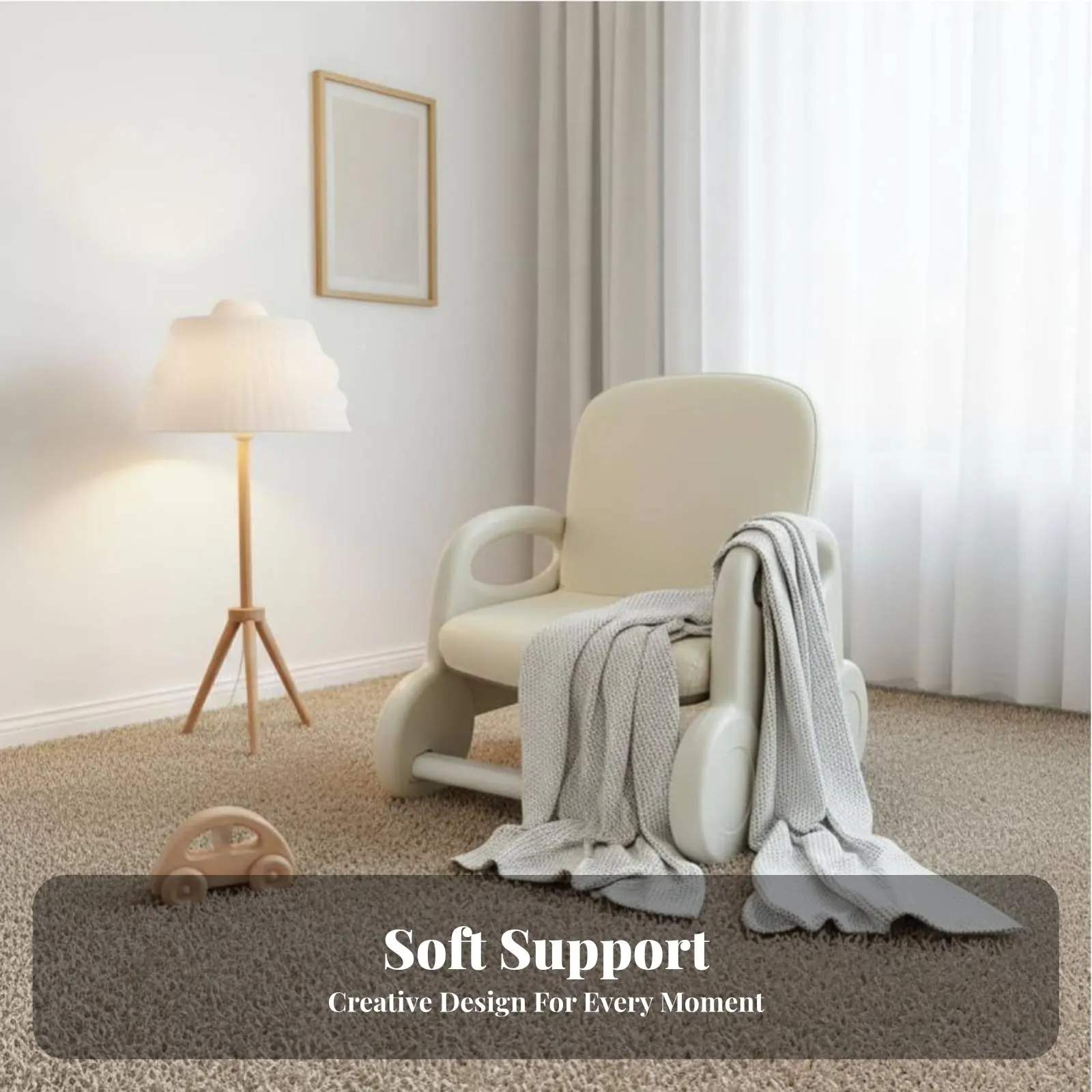 

Стульчик с регулируемой высотой спинки, в милых конфетных цветах, для малышей, устойчивый, с защитой от опрокидывания, легко чистится, для игровой комнаты, уголка для чтения.