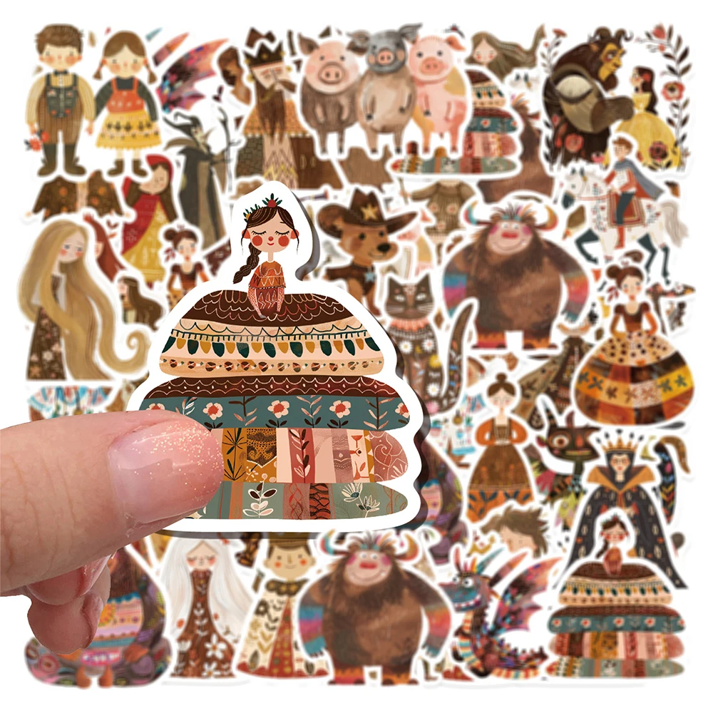 

10/30/50pcs Retro Anime Fairy Tale Characters Stickers Cute Cartoon Graffiti Decals Laptop Suitcase Phone Kawaii Sticker Decor