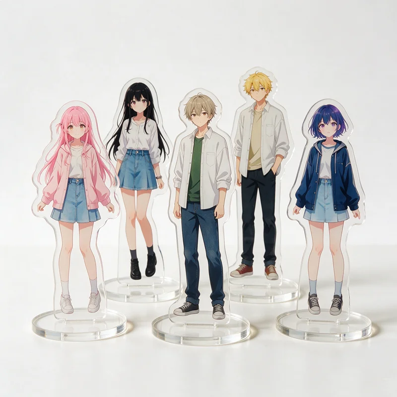 Custom Fashion Acrylic Stand Customize Wholesale Your Own Photo Design Standee Made Fashion Clear Pet Anime Holder For Ornament