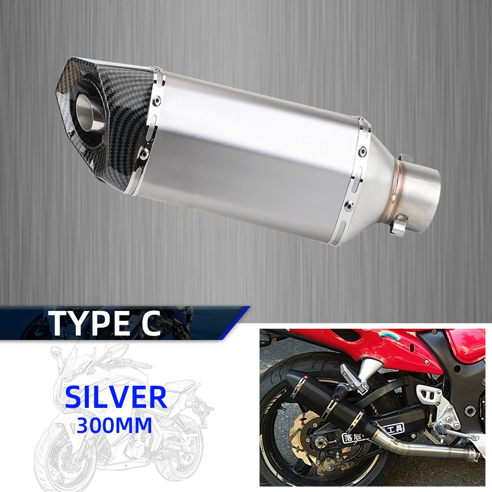 Inlet 51mm Motorcycle Exhaust Pipe Muffler ak Motorbike Escape Moto DB Killer Universal for TMAX NMAX XMAX PCX MSX 125