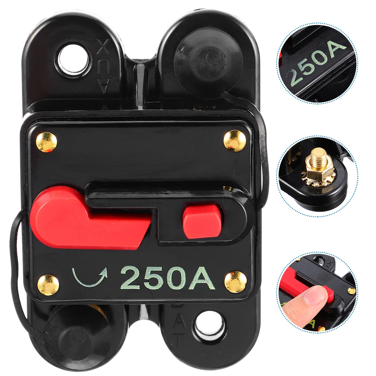 

Self-Recovery Circuit Breaker For Car Audio Automatic Reset Fuse Holder Power Supply Compact Durable Electrical Protection Car