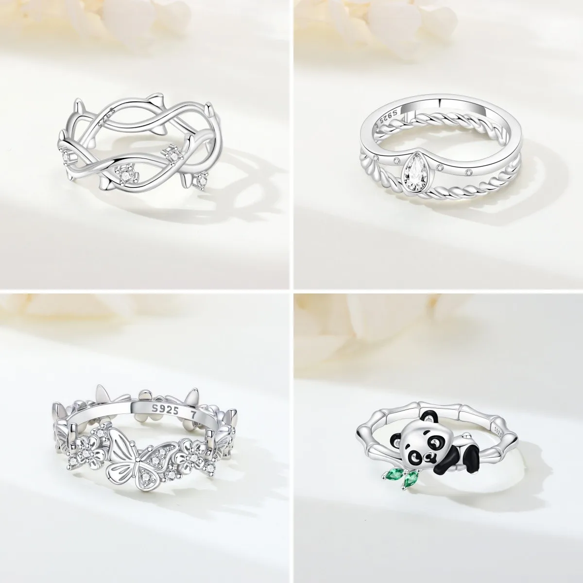 Women's Versatile S925 Sterling Silver Fashion Ring