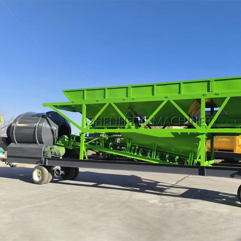 YG Customized Used  Mobile Concrete Drum Mixing Station JZM750 Concrete Batching Plant With Motor Automatic Control For
