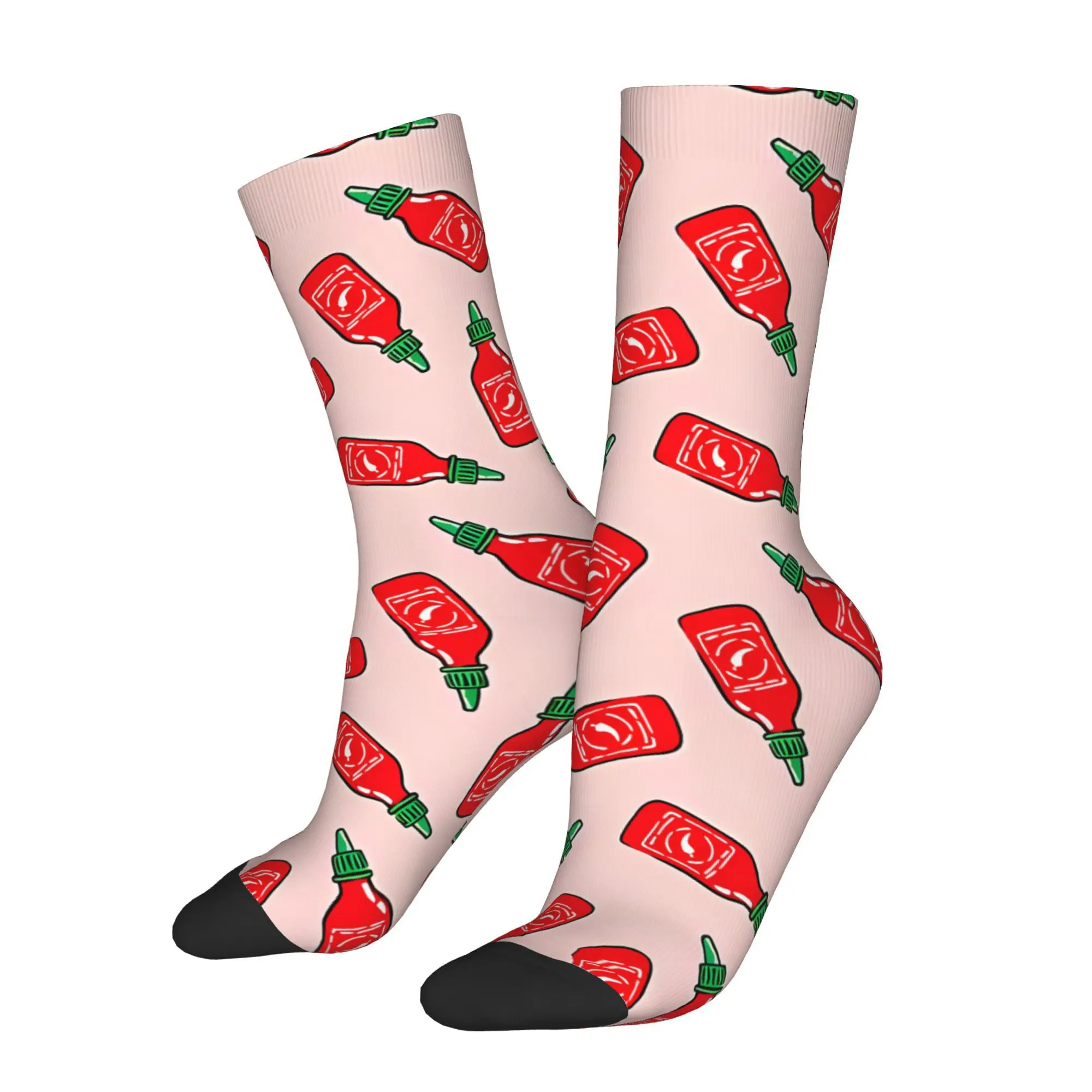 

Sriracha Sauce Pink Hot Chili Sauce Sock Printed Man Polyester Fashion