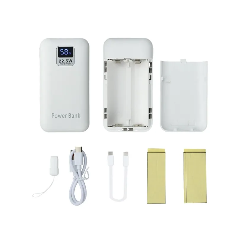 Super Deal -Power Bank Kit 21700 Battery Case DIY Solderless Assembly 22.5W Super Fast Charging Detachable Power Bank